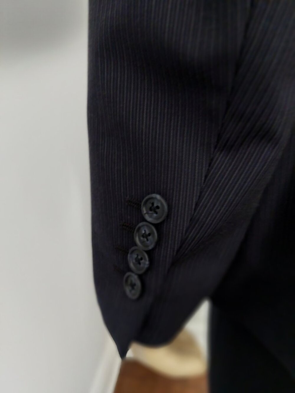 Calvin Klein Slim Fit Navy Blue Micro stripe Suit Blazer (42R) EUC - Picture 2 of 7